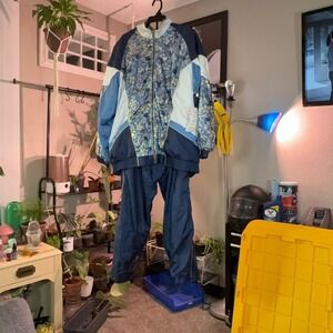 Vintage Active Frontier International Tracksuit‎ Set 1X Blue Nylon